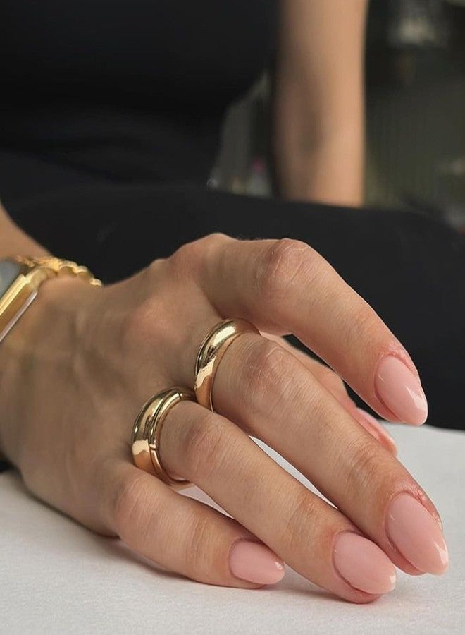 KXAMELIE Pastel Pink Press on Nails Short Oval Nails,KXAMELIE Acrylic Nails Glue on Nails Short Almond,Soft Gel Nails Strong Nails Press ons,Fake Nails Stick on Nails for Women in 24PCS - Image 4